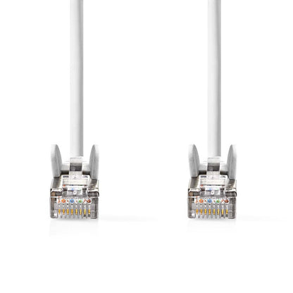 Nedis CAT5e Network Cable | SF/UTP | RJ45 Male | RJ45 Male | 0.50 m | Round | PVC | White | Envelope