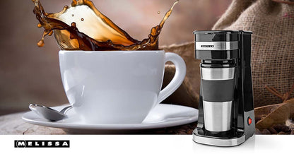 Butler Single-Serve Coffee Maker | 0.4 l | 750 W | Insulated Travel Mug/Cup | Auto shut-off | Black / Silver