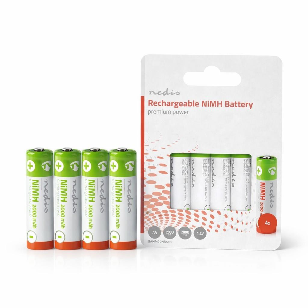 Nedis Rechargeable NiMH Battery AA | 1.2 V DC | 2000 mAh | 4-Pack