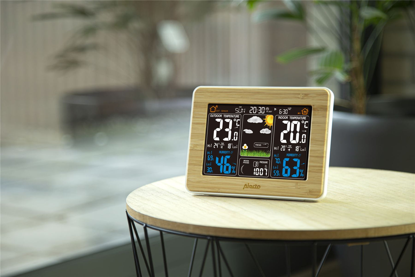 Alecto Weather Station | Indoor and Outdoor Temperature | Outside Wireless sensor | Bamboo