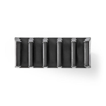 Nedis CMGC21052BK | Cable Management | Cable Clip | Click and Go | 2 pcs | Number of slots: 5 Slots | Maximum cable thickness: 7.1 mm | Polypropylene | Black