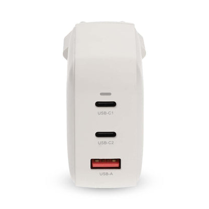 Nedis Wall Charger | 100 W | GaN | PD3.0 | Quick charge feature | 2.5 / 3.0 / 5.0 A | Number of outputs: 3 | USB-A / 2x USB-C™ | Automatic Voltage Selection | White