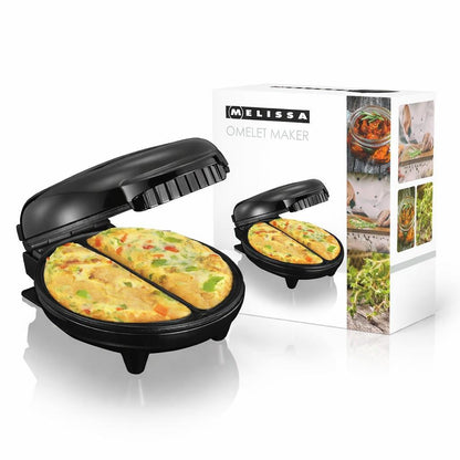 MELISSA Omelet Maker | Makes 2 Omlets at one Time | 750W | Black
