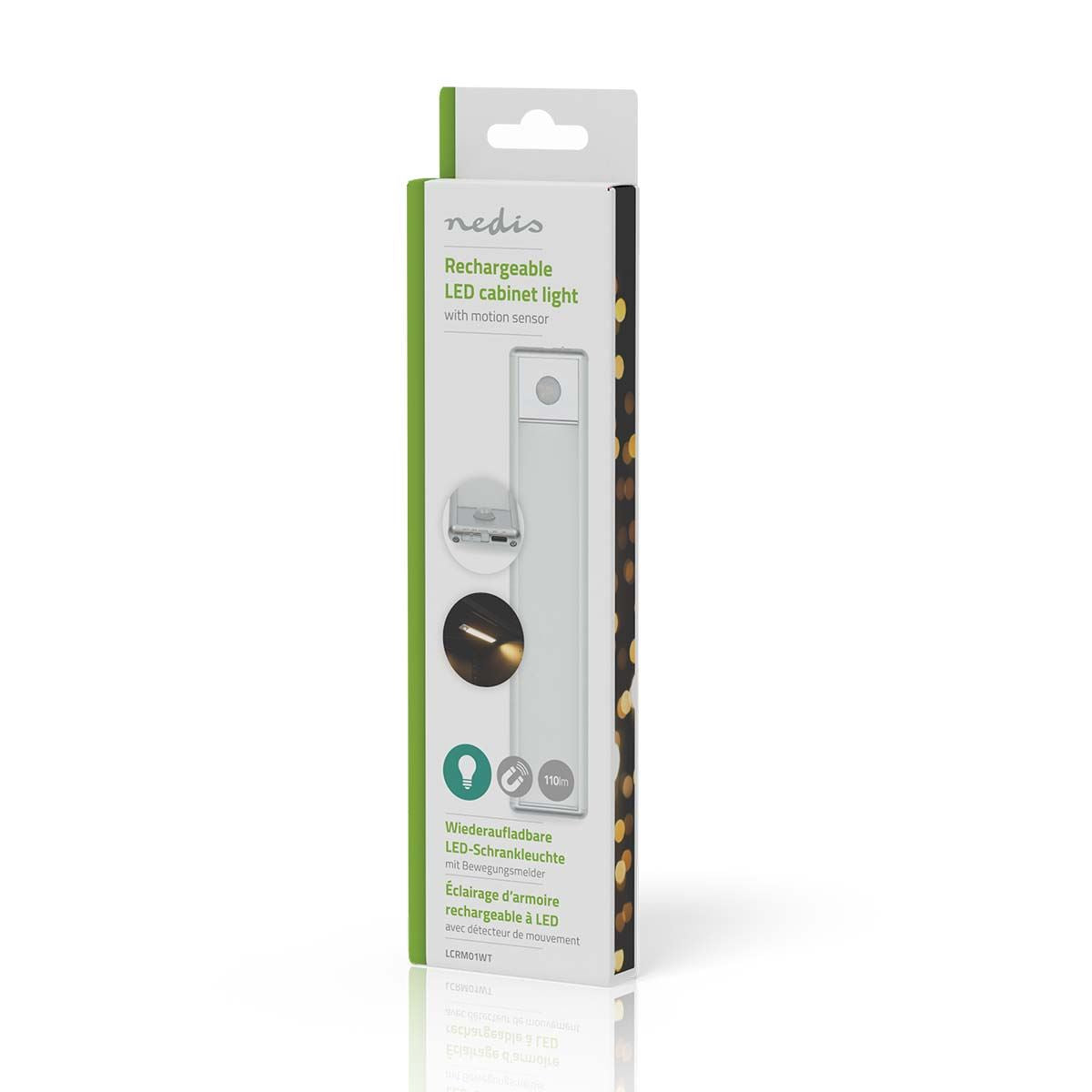Nedis Cabinet Light | 110 lm | Rechargeable | 1100 mAh | Motion Sensor | 10 hrs | 5 V DC