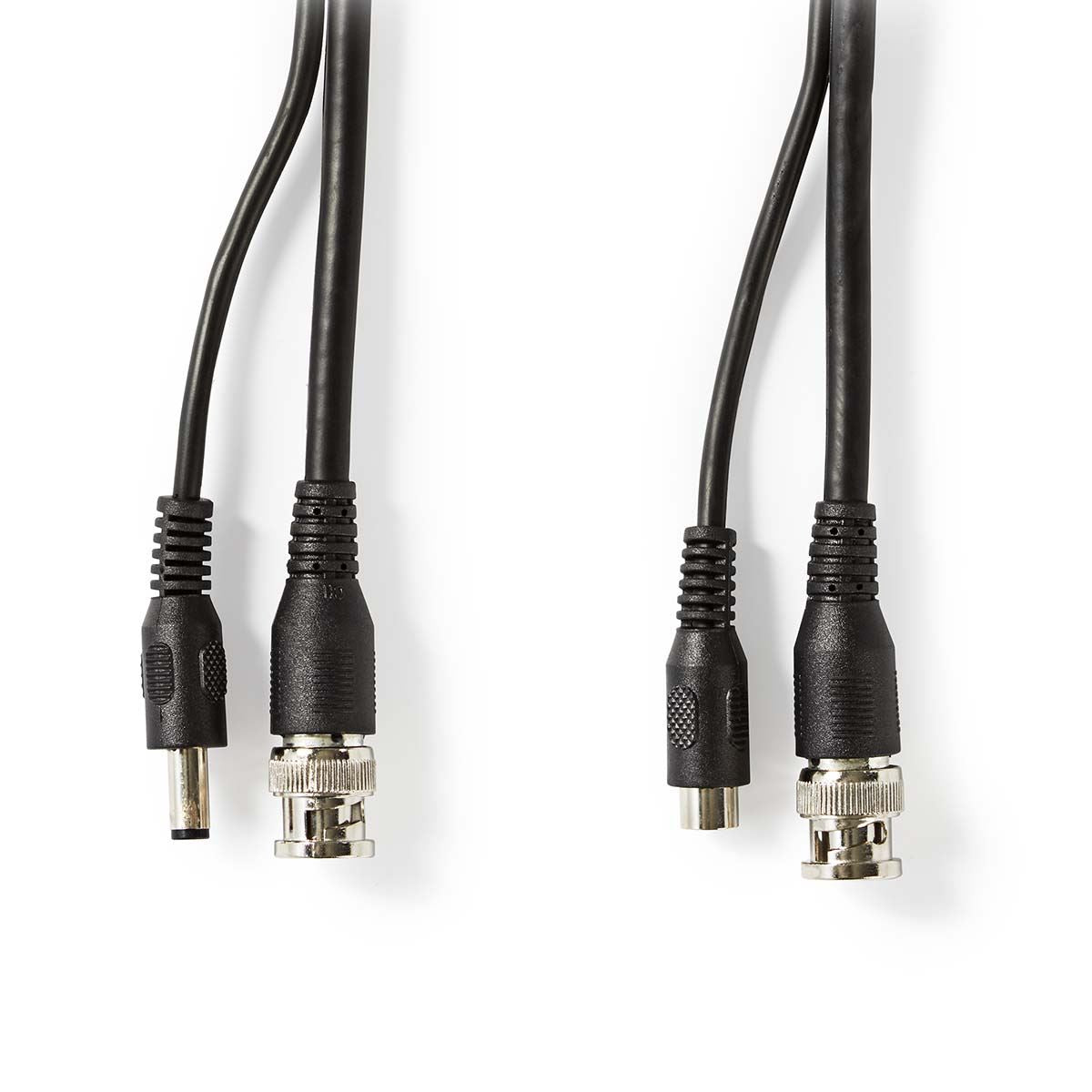 Nedis CCTV Security Cable | BNC / DC | 50.0 m | Round | PVC | Black | Gift Box