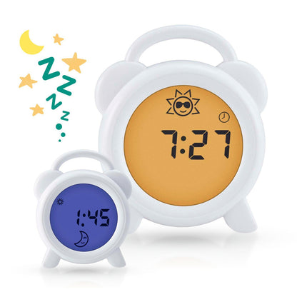 Alecto Childrens Sleep Trainer Night Light and Alarm Clock | White