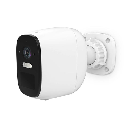 Nedis SmartLife Outdoor Camera | Wi-Fi | Spotlight | 4MP Quad HD 1440p / 2560x1440 | Pan tilt | IP66 | Max. battery life: 10 Months | Cloud Storage (optional) / microSD (not included) | 5 V DC | With motion sensor | Night vision | White