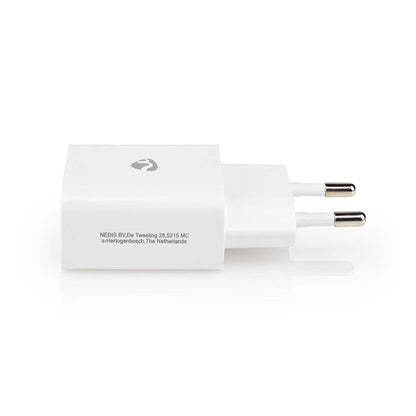Nedis Wall Charger | 12 W | Quick charge feature | 1x 2.4 A | Number of outputs: 1 | USB-A | Lightning 8-Pin (Loose) Cable | 1.00 m | Single Voltage Output | White