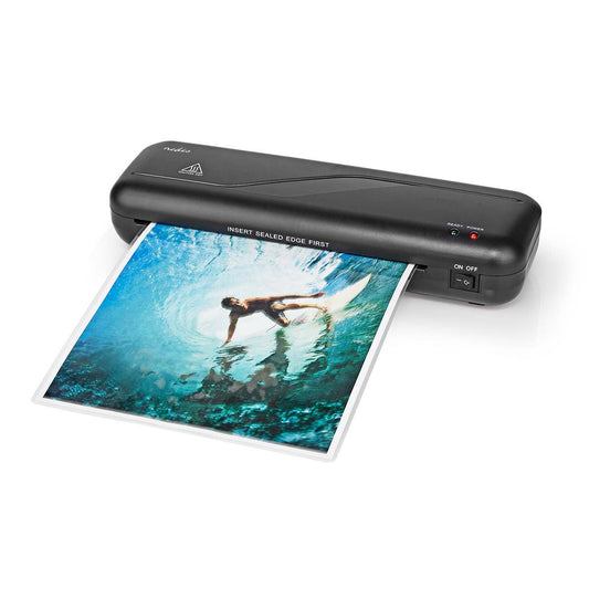 Nedis Laminator | Hot | A4 | 230 mm/min | Auto switch off | Mains Powered | Black