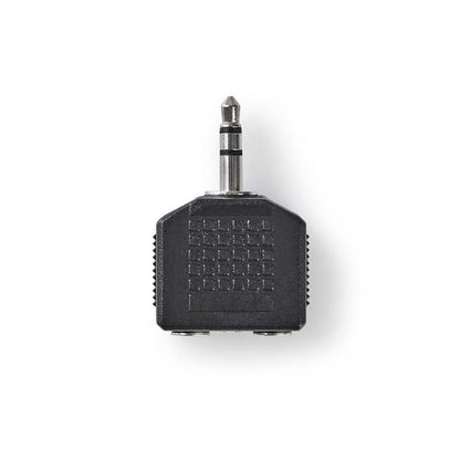 Nedis CAGB22945BK | Stereo Audio Adapter | 3.5 mm Male | 2x 3.5 mm Female | Nickel Plated | Straight | ABS | Black | 1 pcs | Box