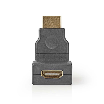 Nedis HDMI™ Adapter | HDMI™ Connector | HDMI™ Output | Gold Plated | Swivel | ABS | Black | 1 pcs | Envelope