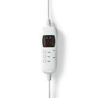 Nedis Electric Blanket | Overblanket | 1 Person | 200 x 180 cm | 9 Heat Settings | Washable | Overheating protection | Digital control | Fleece