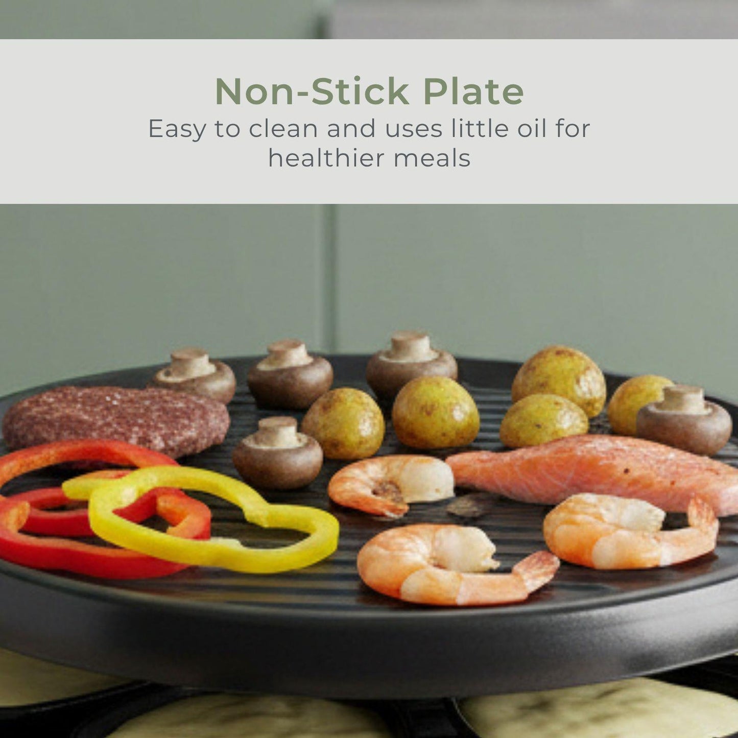 MELISSA Gourmet / Raclette | Grill | 6 Persons | Spatula | Non stick coating | Round