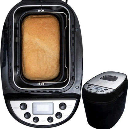 Gastronoma 18260001 | Automatic Bread Maker | 12 Digital Preset Programs | Time | LCD Screen | Black