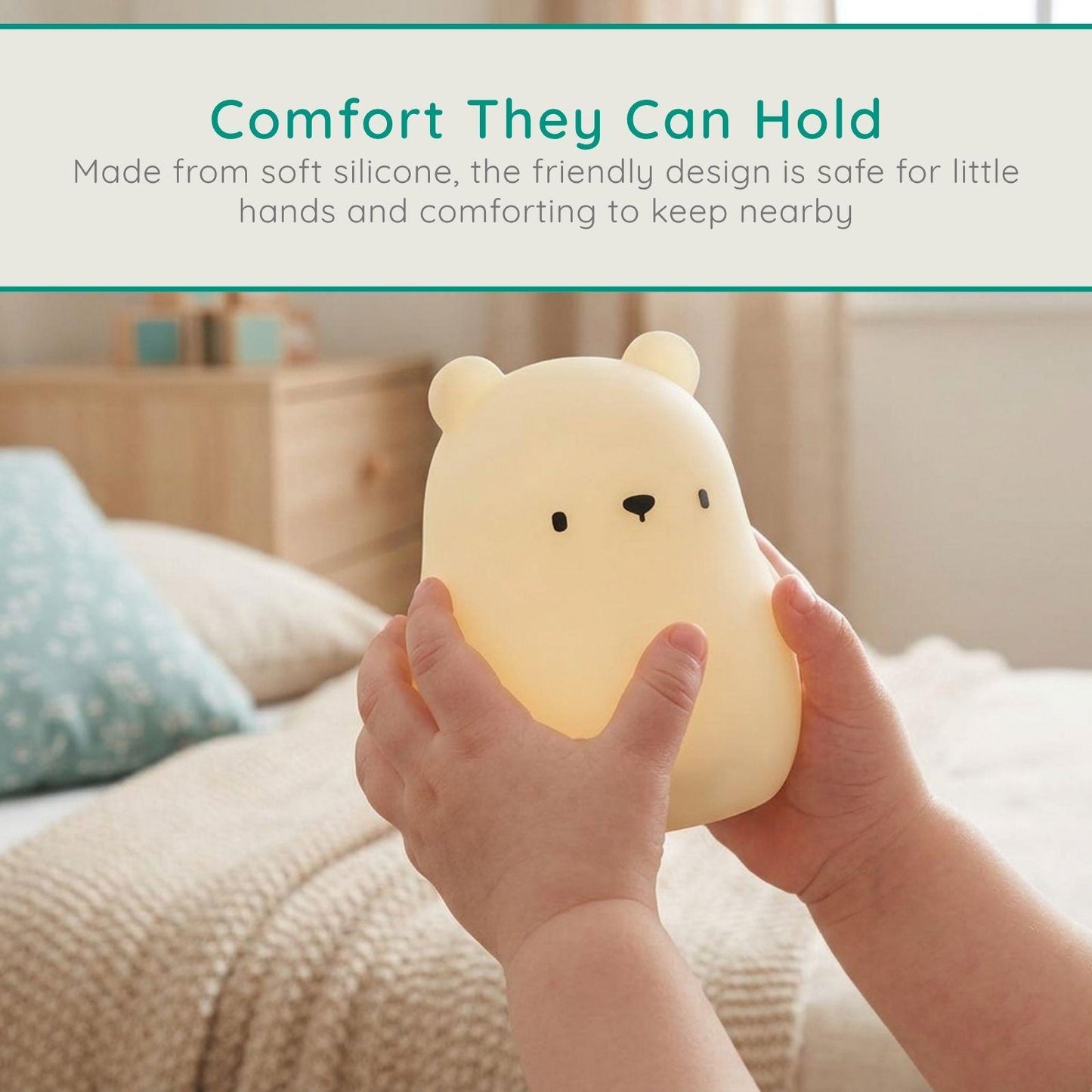 Alecto BC140BEAR | Rechargeable LED Chrildresn Night Light, Bear