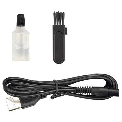 MELISSA Rechargeable Beard and Body Trimmer with Ultra-thin Razor | 4 Spacer Combs  | Black