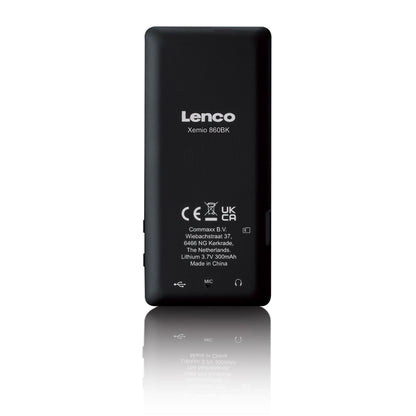 Lenco XEMIO-860BK | MP3/MP4 Player | Bluetooth® | 8GB | Micro SD Card Expansion | Black
