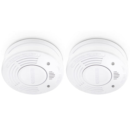 Alecto SA110 Smoke detector with Hush Button | >85 dB | 10 Year Battery Powered | EN14604:2005/AC:2008 | 2 Pack | White