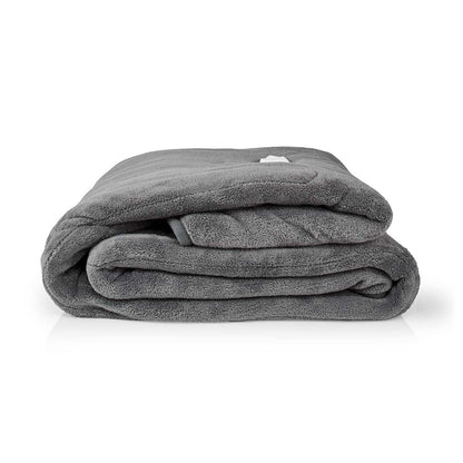 Nedis Electric Blanket | Overblanket | 1 Person | 200 x 180 cm | 9 Heat Settings | Washable | Overheating protection | Digital control | Fleece