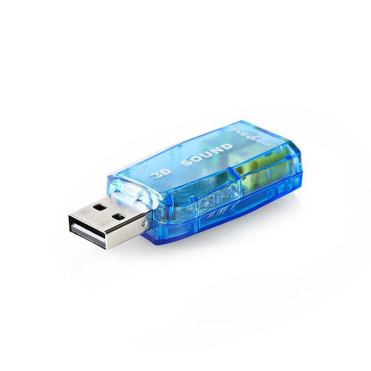 Nedis Sound Card | 5.1 | USB 2.0 | Microphone connection: 1x 3.5 mm | Headset connection: 3.5 mm Male