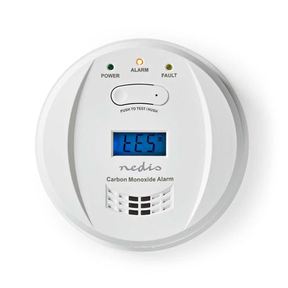 Nedis Carbon Monoxide Alarm | Battery Powered | Battery life up to: 5 year | With pause button | With test button | 85 dB | White