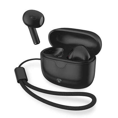 Nedis Fully Wireless Earphones | Bluetooth® | Battery play time: 16 hrs | Touch Control | Charging case | Wireless charging case | Built-in microphone | Voice control support | Black