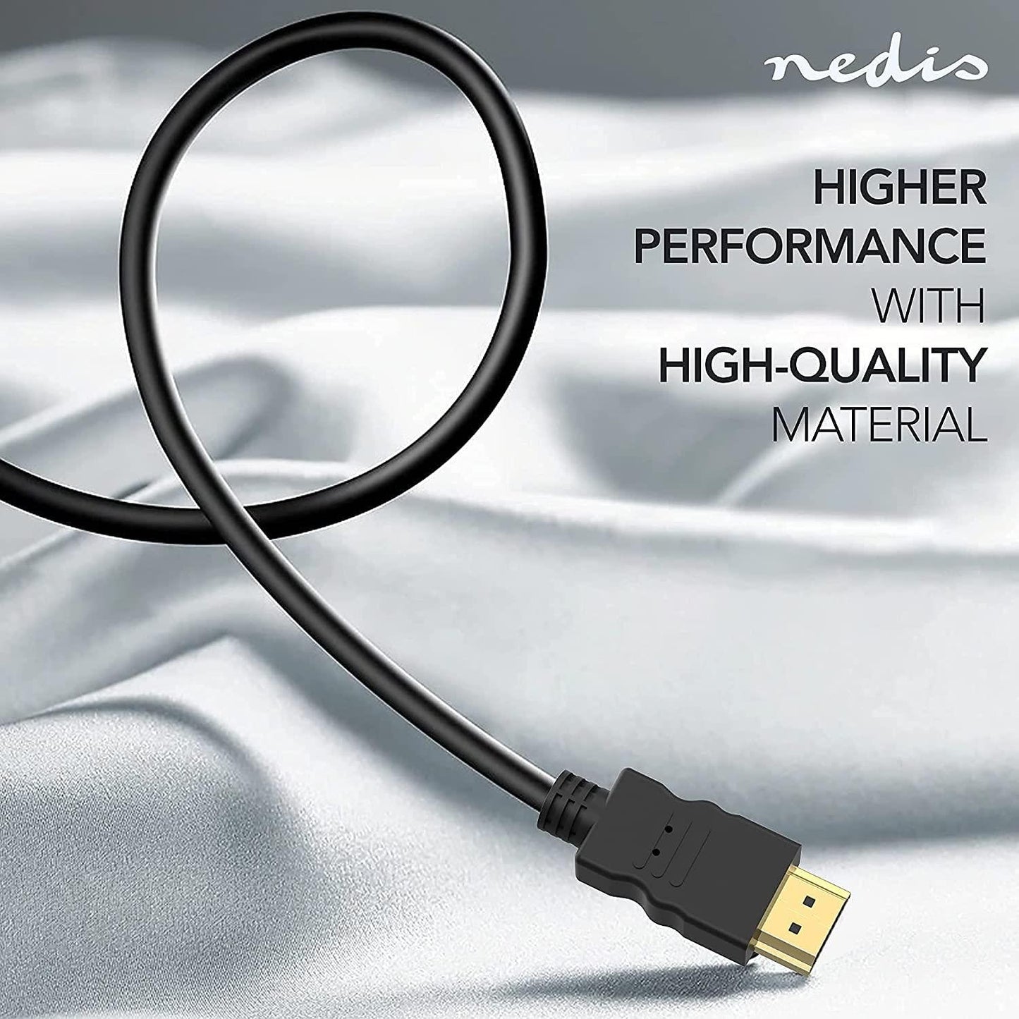 Nedis Ultra High Speed HDMI™ Cable | HDMI™ Connector | HDMI™ Connector | 8K@60Hz | 48 Gbps | 3.00 m | Round | 6.7 mm | Black | Label