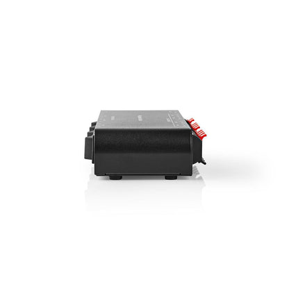 Nedis Speaker Control Switchbox | 4 port(s) | Terminal Clamps | Speaker impedance: 4-16 Ohm | Maximum load per channel: 200 W | Aluminium | Black