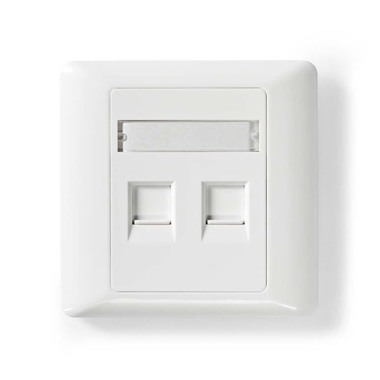 Nedis Network Keystone Face Plate | Face Plate RJ45 | 2 port(s) | ABS | White | Box