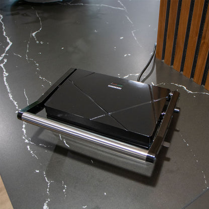 MELISSA Contact Grill | 1000 W | 23 x 14.5 cm | Opens out Table Grill Function| Plastic / Stainless Steel