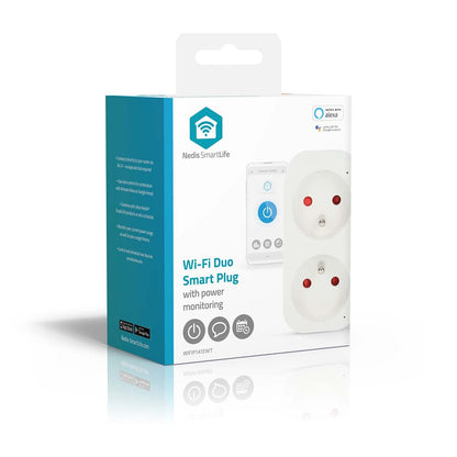 Nedis SmartLife Smart Plug | Wi-Fi | IP21 | Power meter | 3680 W | Type E (CEE 7/6) | 0 - 55 °C | Android™ / IOS | 2-Way | White | 1 pcs