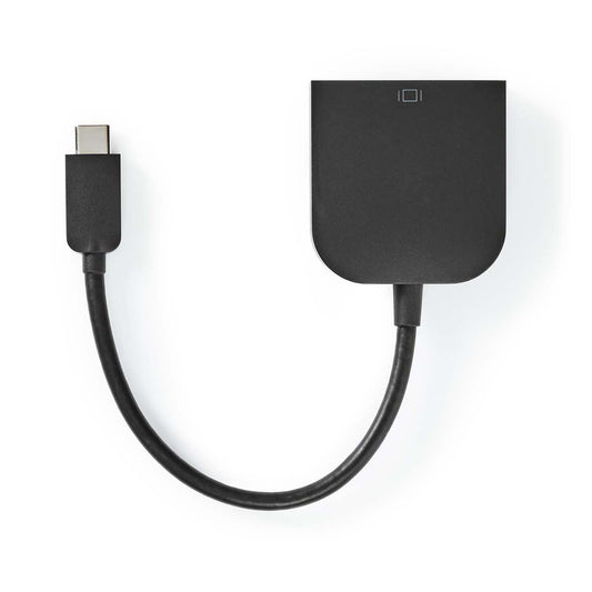 Nedis USB-C™ Adapter | USB 3.2 Gen 1 | USB-C™ Male | DVI-D 24+1-Pin Female | 1080p | 0.20 m | Round | Nickel Plated | PVC | Black | Box