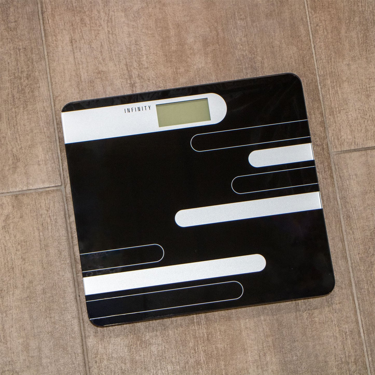 MELISSA Personal Digital Weighing Scales, Tempered Glass | Max Weight 180 kg | Black / Silver