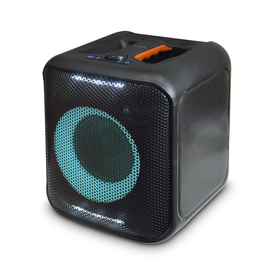 Nedis Bluetooth® Party Speaker | Maximum battery play time: 5 hrs | 150 W | Carrying handle | Party lights | Linkable | Equalizer | Black / Orange