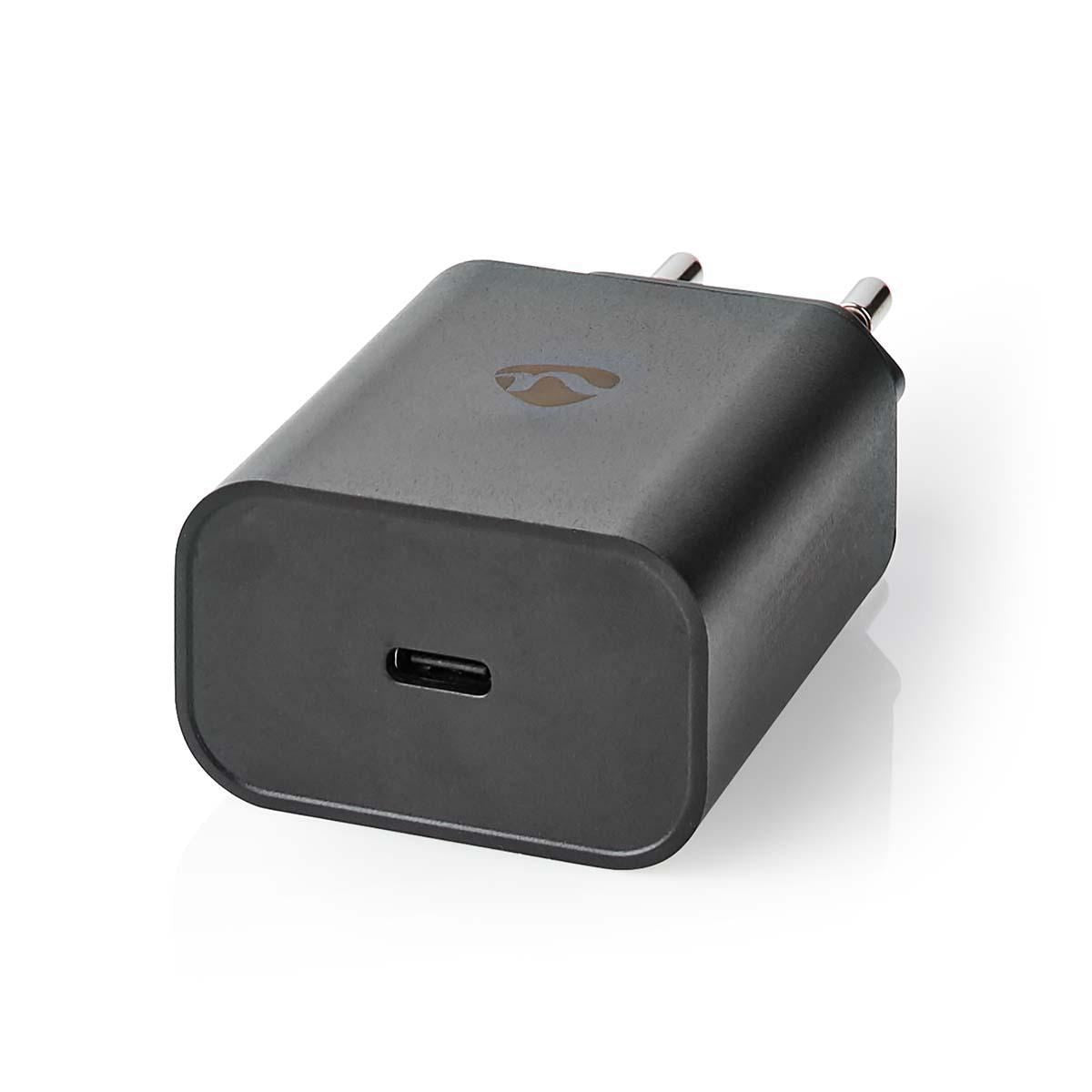 Nedis Wall Charger | 30 W | PD3.0 27W / PD3.0 30W / QC3.0 | Quick charge feature | 1.5 / 2.0 / 2.5 / 3.0 A | Number of outputs: 1 | USB-C™ | Automatic Voltage Selection | Black