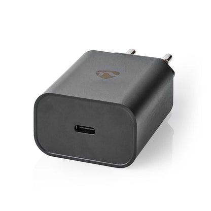 Nedis Wall Charger | 30 W | PD3.0 27W / PD3.0 30W / QC3.0 | Quick charge feature | 1.5 / 2.0 / 2.5 / 3.0 A | Number of outputs: 1 | USB-C™ | Automatic Voltage Selection | Black