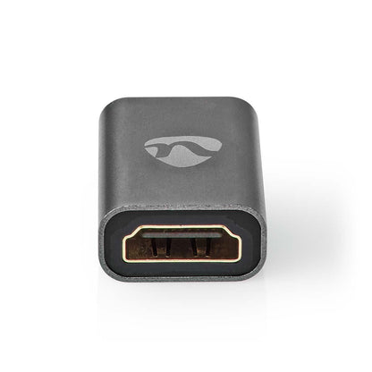 Nedis HDMI™ Adapter | HDMI™ Male / HDMI™ Micro Connector | HDMI™ Output | Gold Plated | Straight | Aluminium | Gun Metal Grey | 1 pcs | Cover Window Box