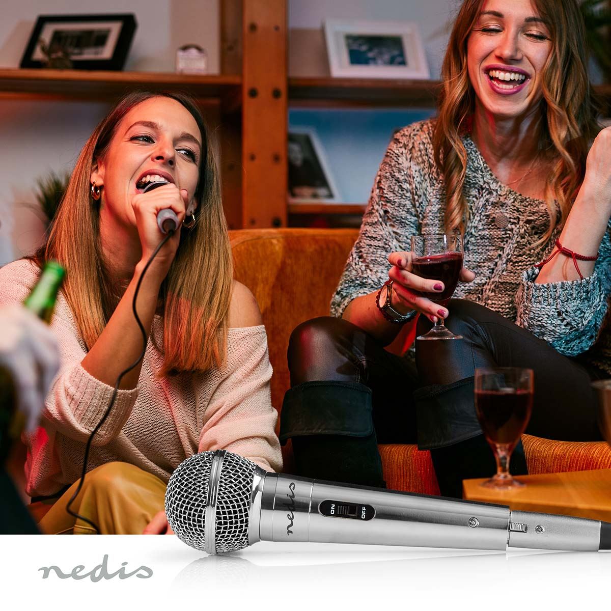 Nedis Wired Microphone | Cardioid | Detachable Cable | 5.00 m | 80 Hz - 13 kHz | 600 Ohm | -72 dB | On/Off switch | Metal | Silver