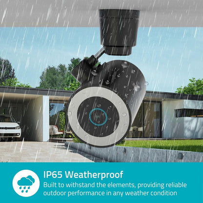 Nedis SmartLife Outdoor Camera | Wi-Fi | Spotlight | 4K / 3840x2160 | IP65 | Cloud Storage (optional) / microSD (not included) / Onvif | 5 V DC | With motion sensor | Night vision | Black