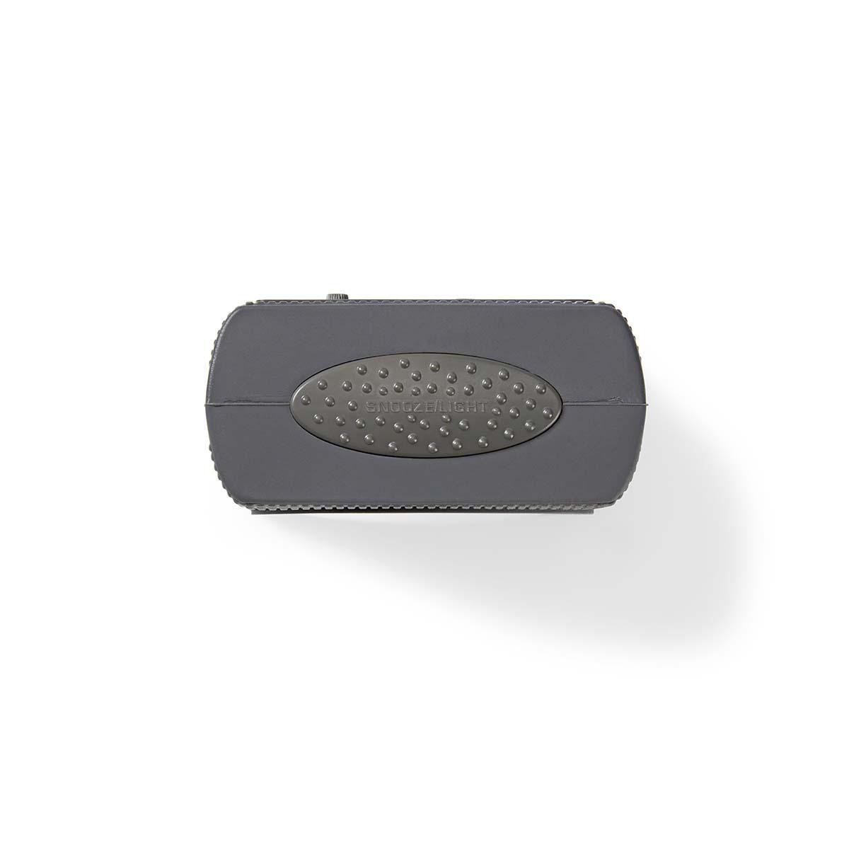 Nedis Analogue Desk Alarm Clock | Snooze function | Backlight | Grey / White