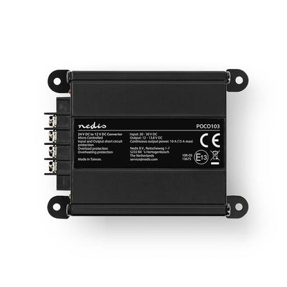 Nedis Power Converter | Car Powered | 24 V DC | 12 V DC | 120 W | Screw Terminal | Equipped with a fuse | Black