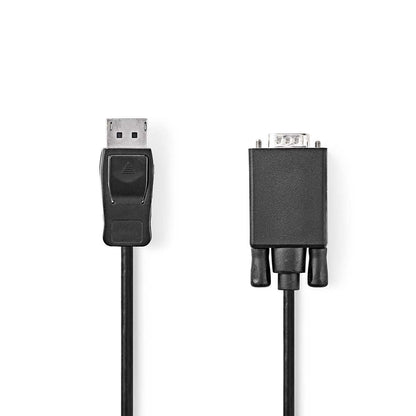 Nedis VGA Cable | DisplayPort Male | VGA Male | Nickel Plated | Maximum resolution: 1080p | 2.00 m | Round | PVC | Black | Box
