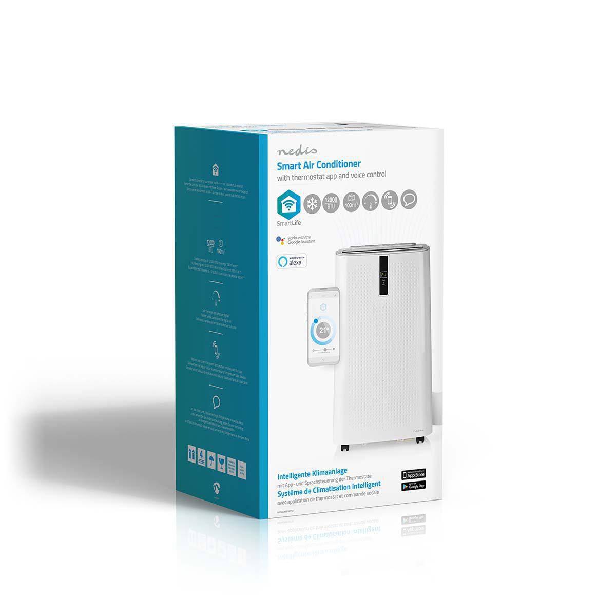 Nedis SmartLife 3-in-1 Air Conditioner | Wi-Fi | 12000 BTU | 100 m³ | Dehumidification | Android™ / IOS | Energy class: A | 3-Speed | 65 dB | White