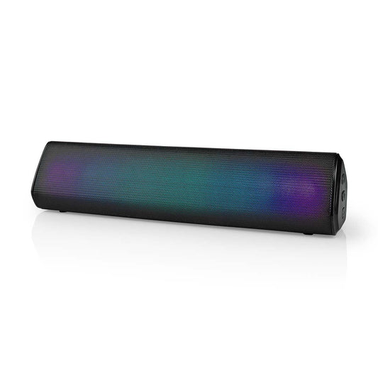 Nedis Bluetooth® Speaker | Maximum battery play time: 6 hrs | Table Design | 18 W | Stereo | Built-in microphone | Linkable | Black