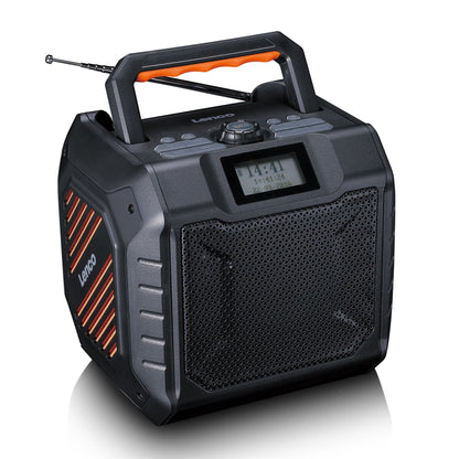 Lenco ODR-160GY | High Power Portable Outdoor Bluetooth® Speaker |  DAB+/FM Radio | IPX5 Water-Resistant | Grey
