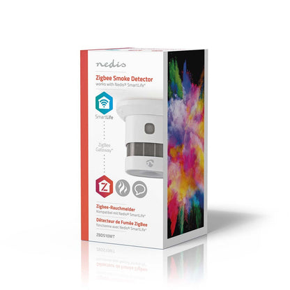 Nedis SmartLife Smoke Detector | Zigbee 3.0 | Battery Powered | Sensor life cycle: 10 year | EN 14604 | Max. battery life: 60 Months | 85 dB | White | 1 pcs