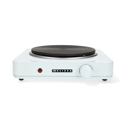 MELISSA 16350028 | Electric Hot Plate | 1500 W | Ø 18.5 cm | 6 Heat settings | Non-slip feet | White