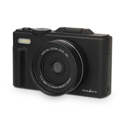Nedis PCAM2570BK | Digital Photo Camera | Flip Screen | 75 MPixel | 5K@15fps | 16 MP | Black