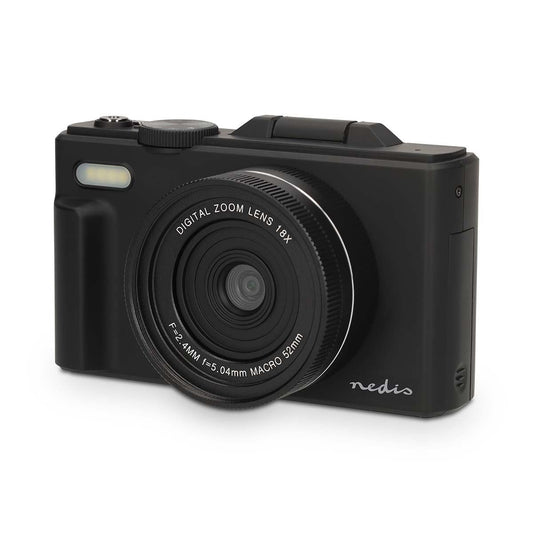 Nedis PCAM2570BK | Digital Photo Camera | Flip Screen | 75 MPixel | 5K@15fps | 16 MP | Black