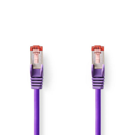 Nedis CAT6 Network Cable | RJ45 Male | RJ45 Male | S/FTP | 1.00 m | Round | LSZH | Violet | Label